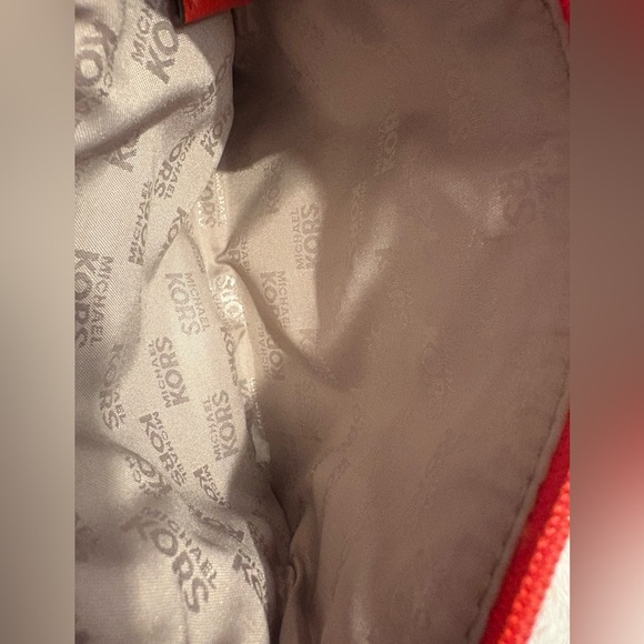 Michael Kors Bold Orange Leather Crossbody Bag - Picture 10 of 12